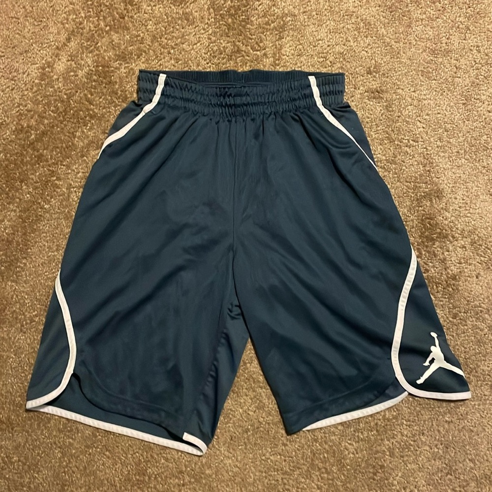Nike Air Jordan Blue Pocket Basketball Shorts Size Medium
